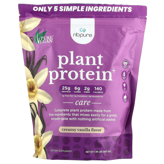 NB Pure, Plant Protein+, Creamy Vanilla, 1.95 lbs (887.5 g)