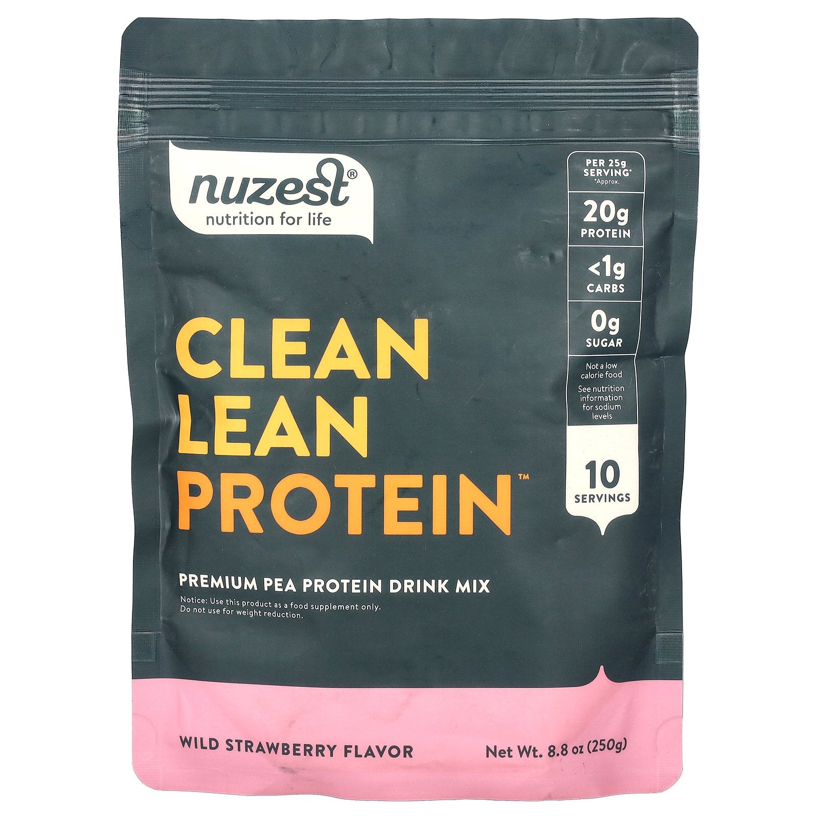 Nuzest, Clean Lean Protein, Wild Strawberry, 8.8 oz (250 g)