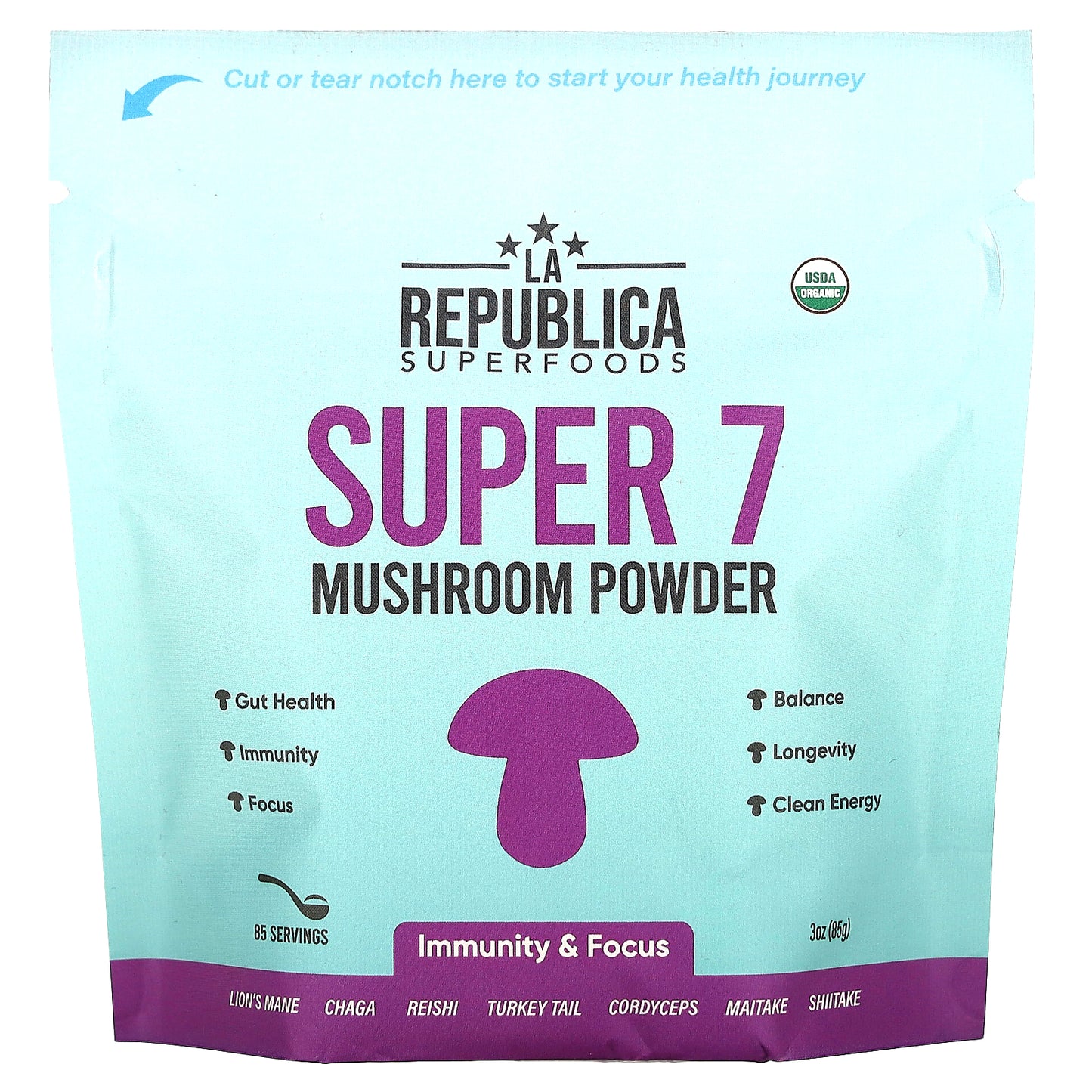 La Republica, Super 7 Mushroom Powder, 3 oz (85 g)