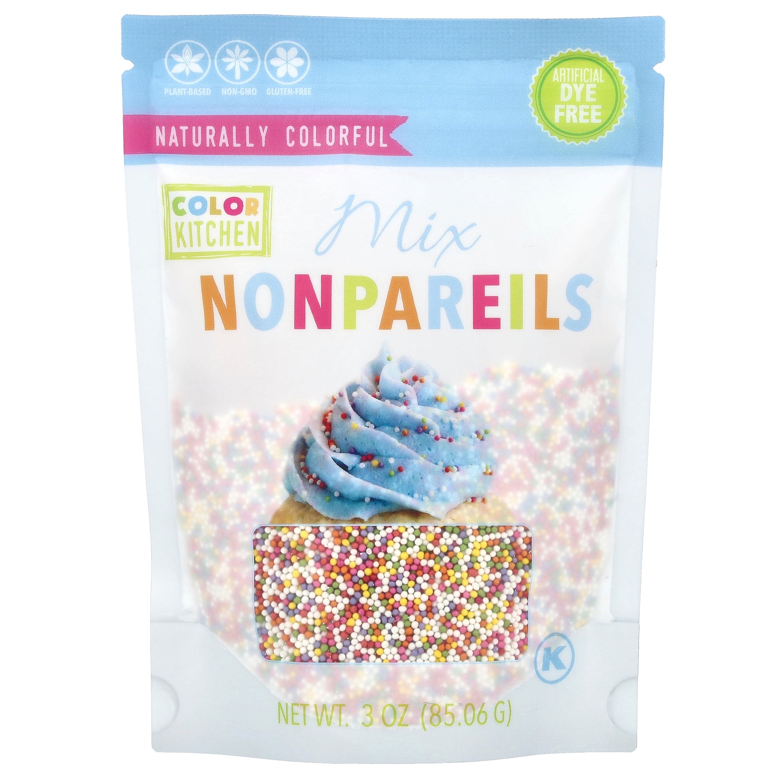 ColorKitchen, Naturally Colorful Nonpareils Sprinkles, 3 oz (85.06 g)