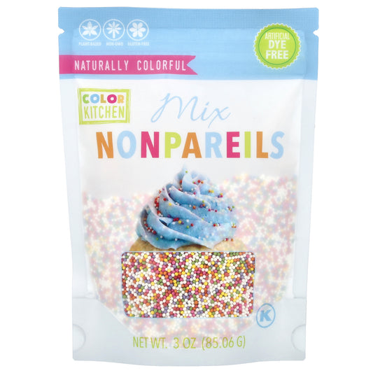 ColorKitchen, Naturally Colorful Nonpareils Sprinkles, 3 oz (85.06 g)