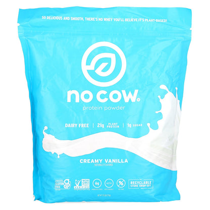 No Cow, Protein Powder, Creamy Vanilla, 1.7 lbs (774 g)