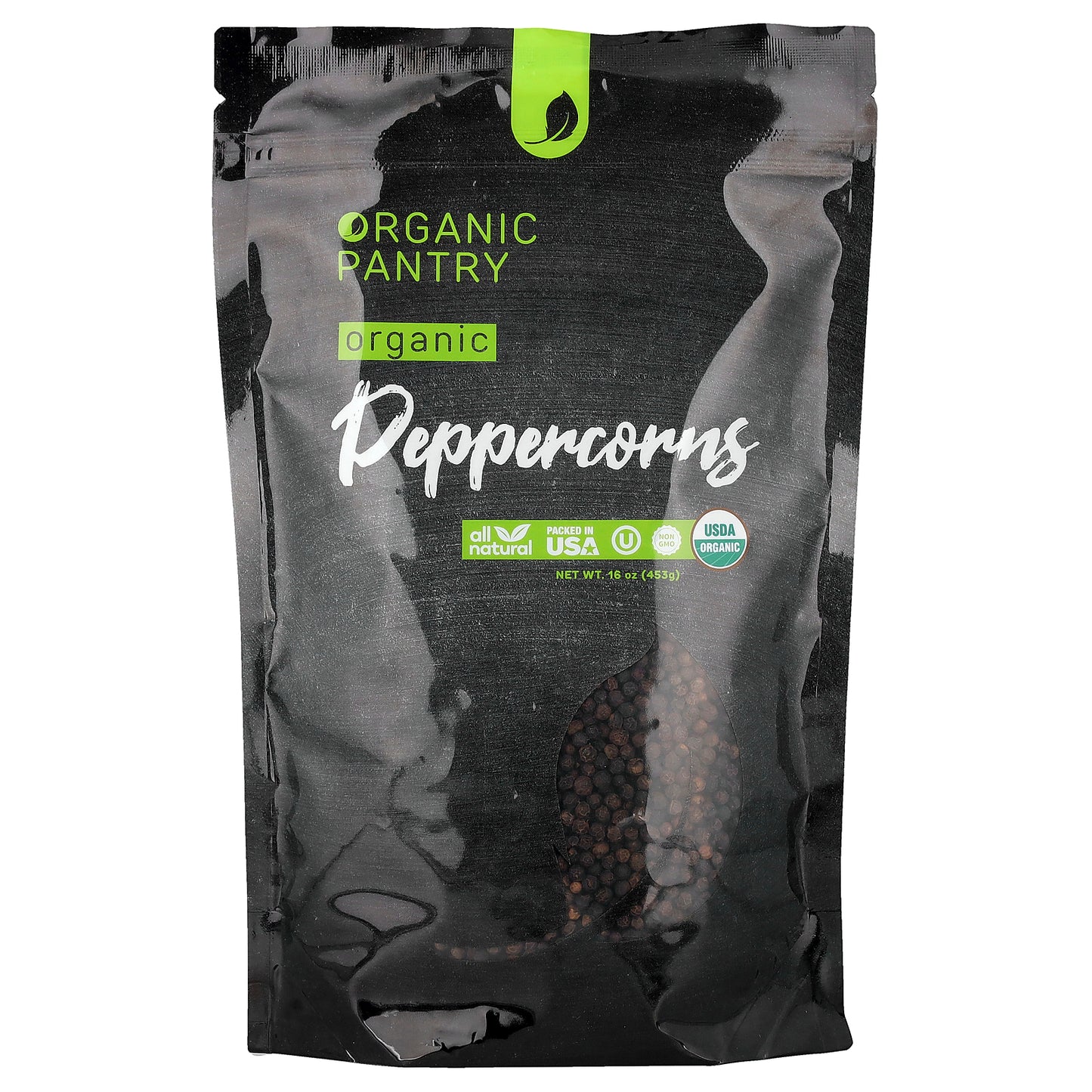 The Spice Lab, Organic Pantry, Organic Peppercorns, Whole, 16 oz (453 g)