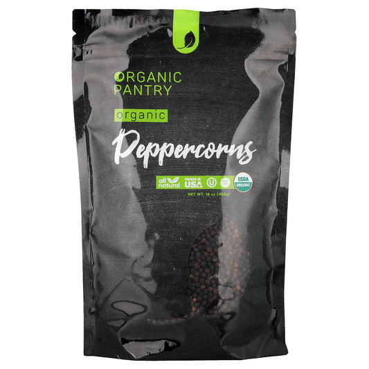 The Spice Lab, Organic Pantry, Organic Peppercorns, Whole, 16 oz (453 g)