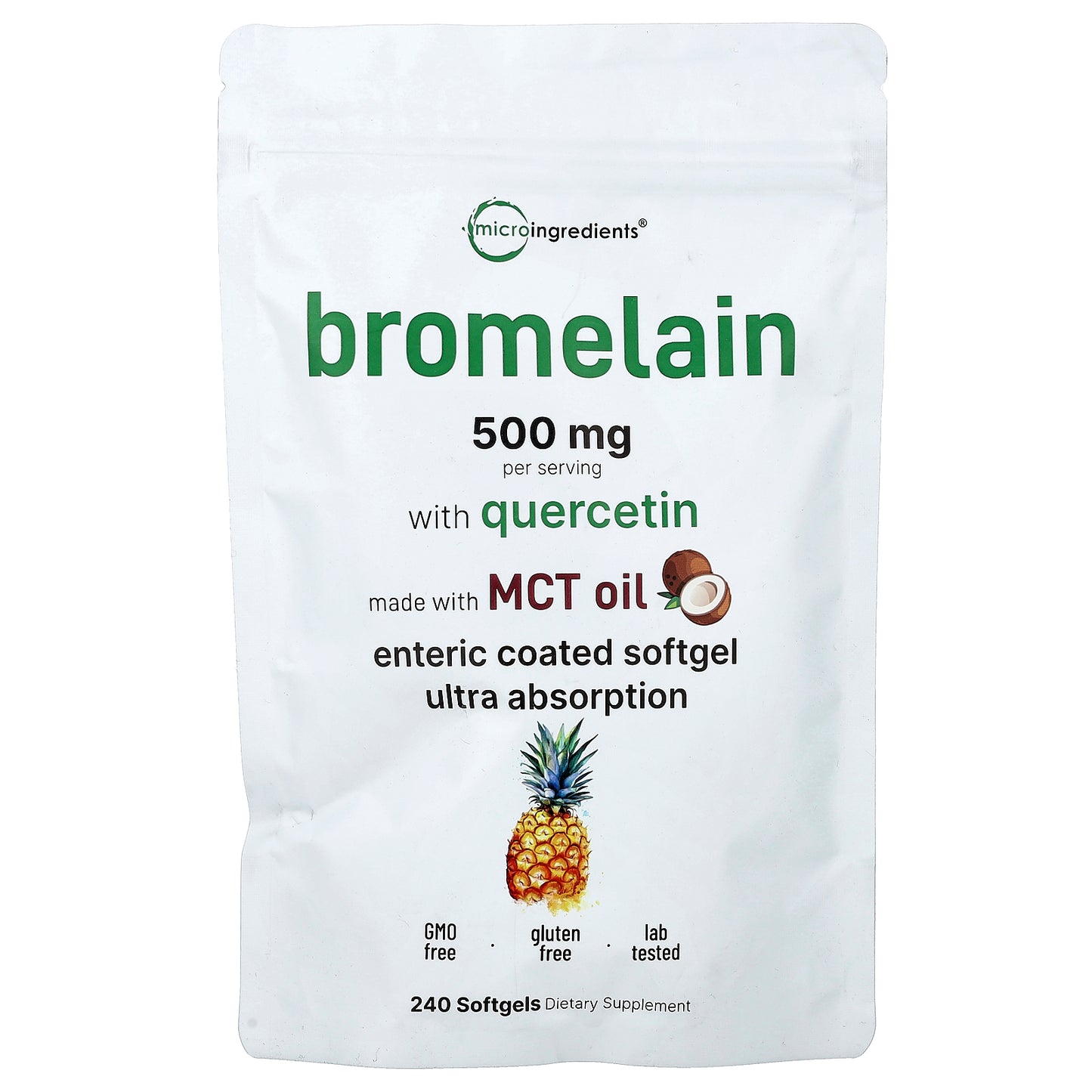 Micro Ingredients, Bromelain With Quercetin,  240 Softgels