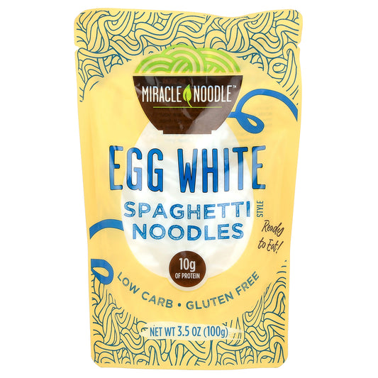 Miracle Noodle, Spaghetti Style Noodles, Egg White, 3.5 oz (100 g)