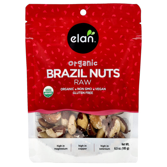 Elan, Organic Brazil Nuts, Raw , 6.5 oz (185 g)