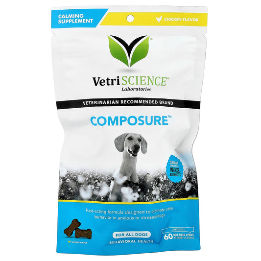 VetriScience, Composure™, For All Dogs, Chicken, 60 Bite-Sized Chews, 6.77 oz (192 g)