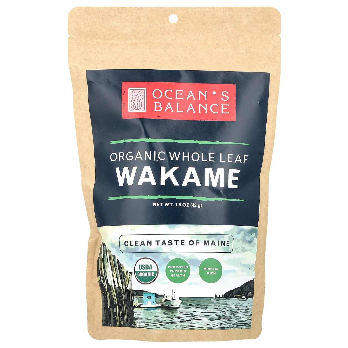 Ocean's Balance, Organic Whole Leaf Wakame, 1.5 oz (42 g)