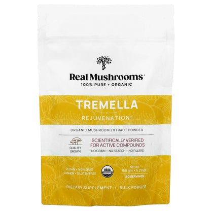 Real Mushrooms, Tremella, Organic Mushroom Extract Powder , 5.29 oz (150 g)
