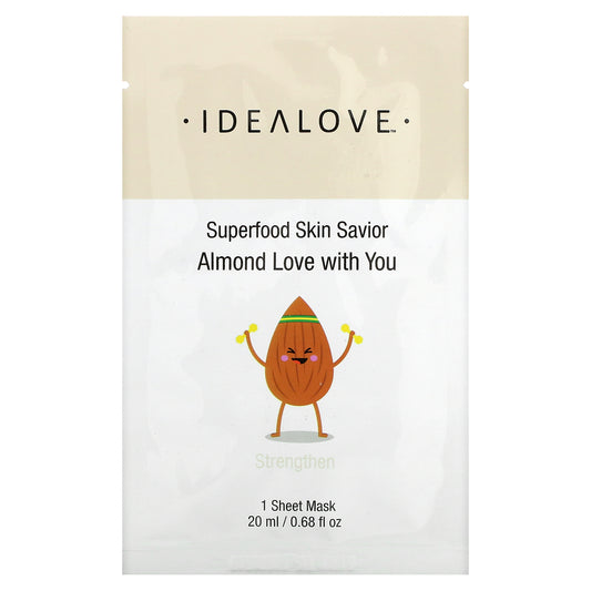 Idealove, Superfood Skin Savior, Almond Love with You, 1 Beauty Sheet Mask, 0.68 fl oz (20 ml)