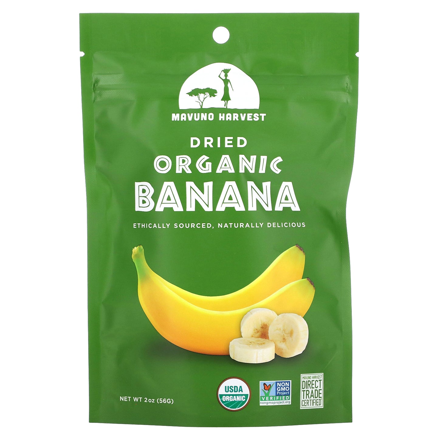 Mavuno Harvest, Organic Dried Banana, 2 oz (56 g)