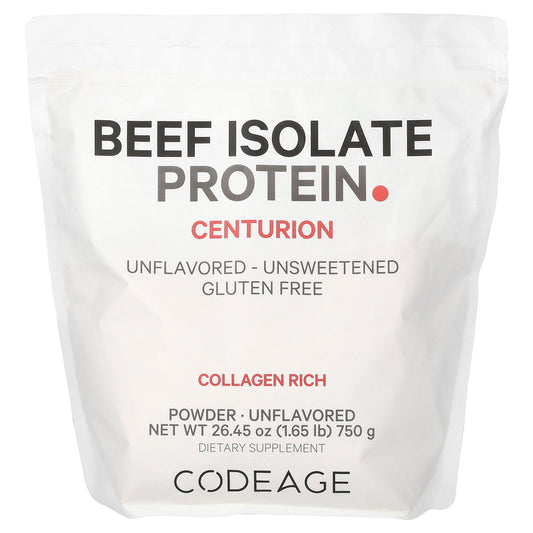 Codeage, Beef Isolate Protein Powder, Unflavored, 1.65 lbs (750 g)