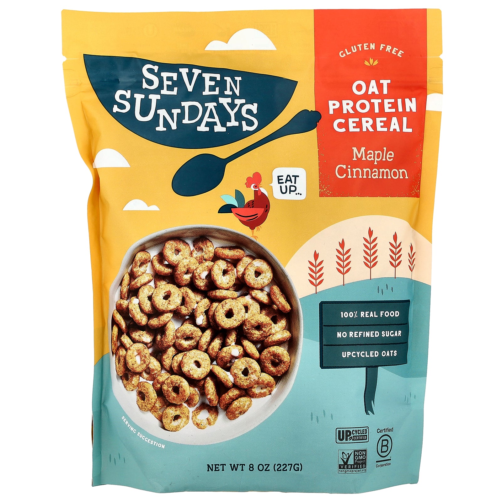 Seven Sundays, Oat Protein Cereal, Maple Cinnamon, 8 oz (227 g)