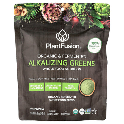 PlantFusion, Organic & Fermented Alkalizing Greens, 8.46 oz (240 g)