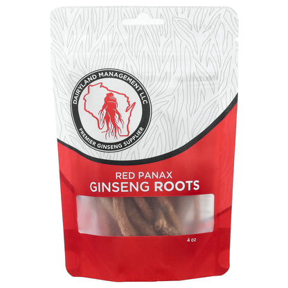 Dairyland Ginseng, Red Panax Ginseng Roots, 4 oz