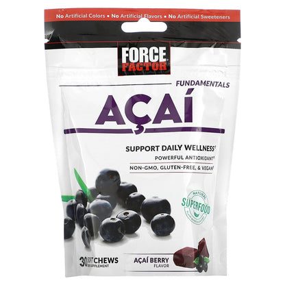 Force Factor, Fundamentals, Acai, 30 Soft Chews (500 mg per Chew)