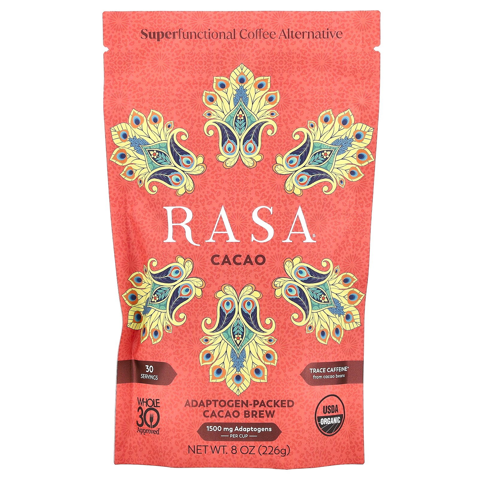 Rasa, Adaptogen-Packed Cacao Brew, 8 oz (226 g)