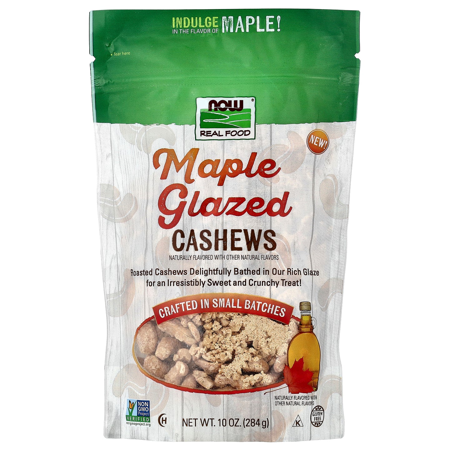 NOW Foods, Maple Glazed Cashews, 10 oz (284 g)