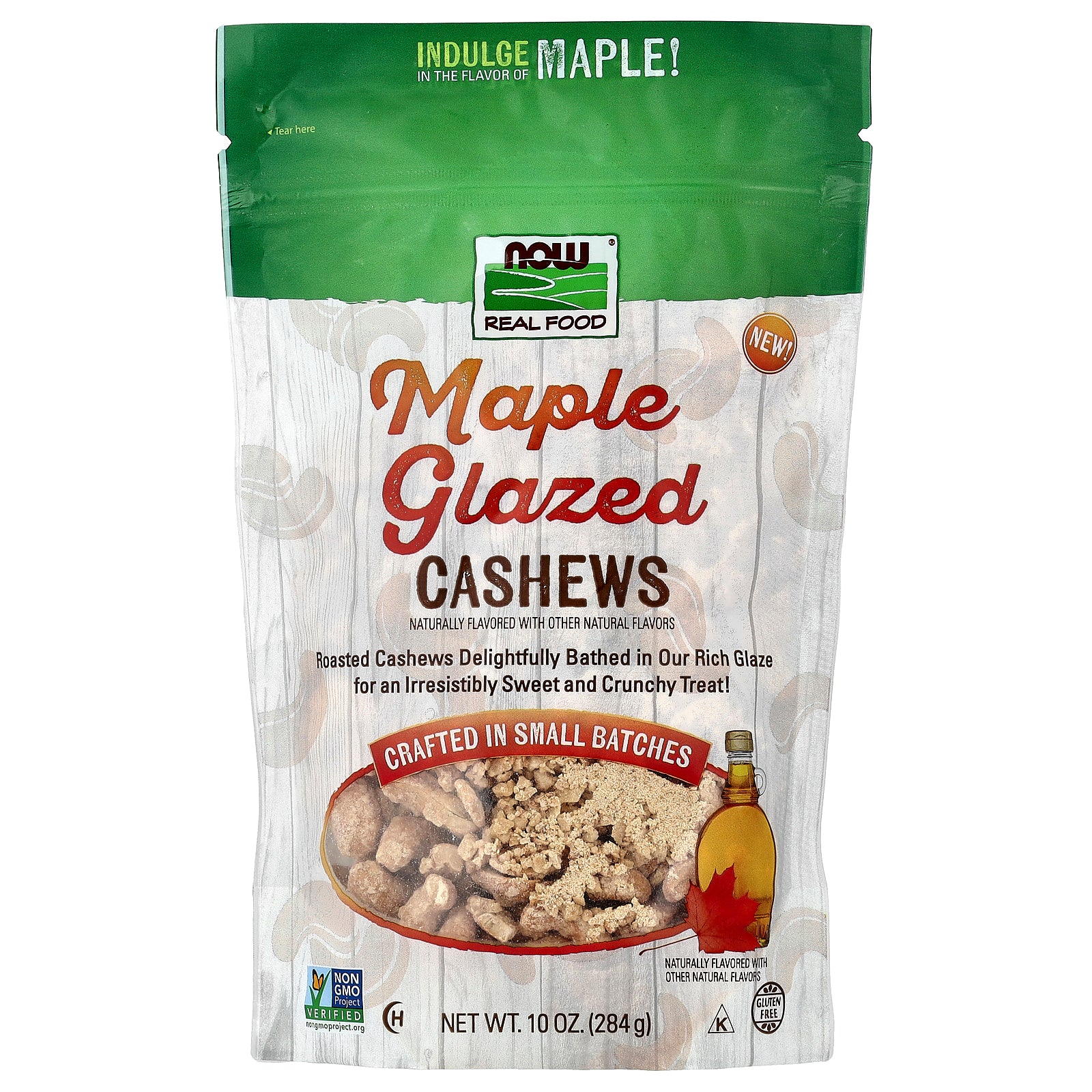 NOW Foods, Maple Glazed Cashews, 10 oz (284 g)