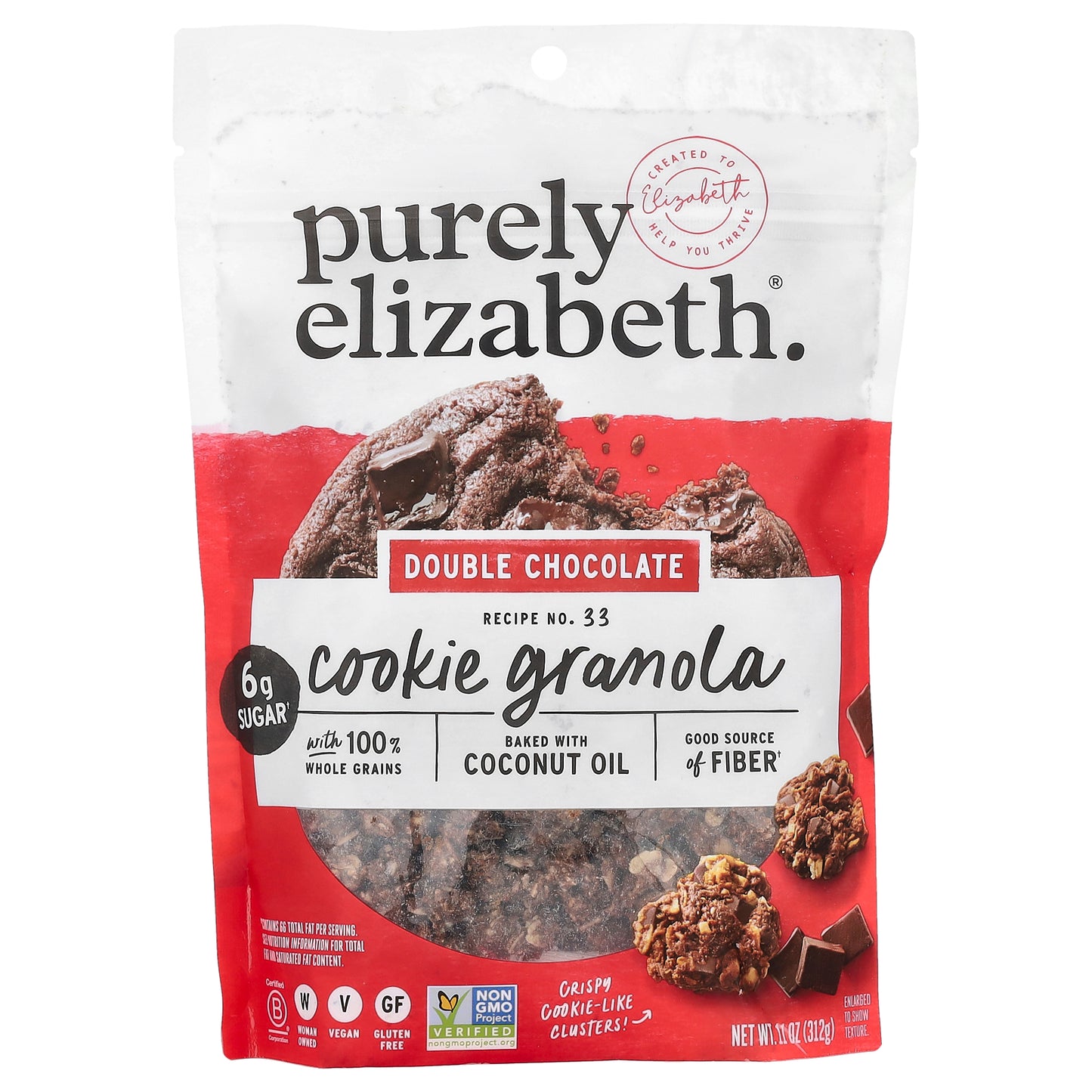 Purely Elizabeth, Cookie Granola, Double Chocolate, 11 oz (312 g)