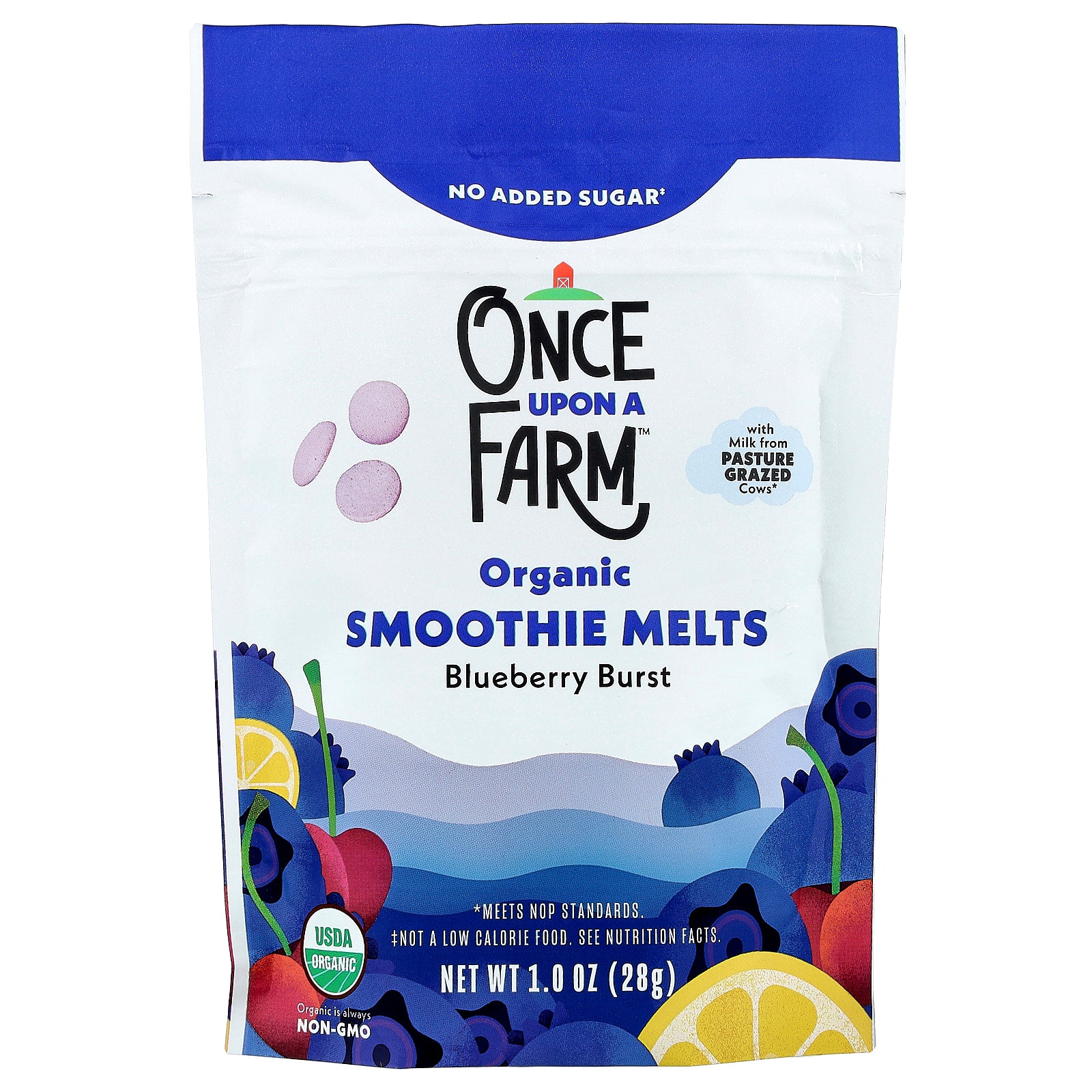 Once Upon A Farm, Organic Smoothie Melts, Toddler, Blueberry Burst, 1 oz (28 g)