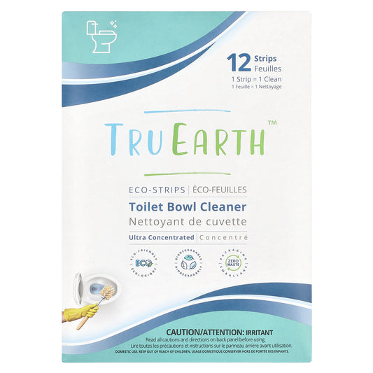 Tru Earth, Eco-Strips®, Toilet Bowl Cleaner, Ultra Concentrated, 12 Strips