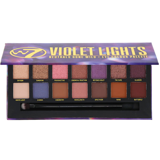 W7, Violet Lights, Neutrals Gone Wild, Eye Colour Palette, 0.39 oz (11.2 g)