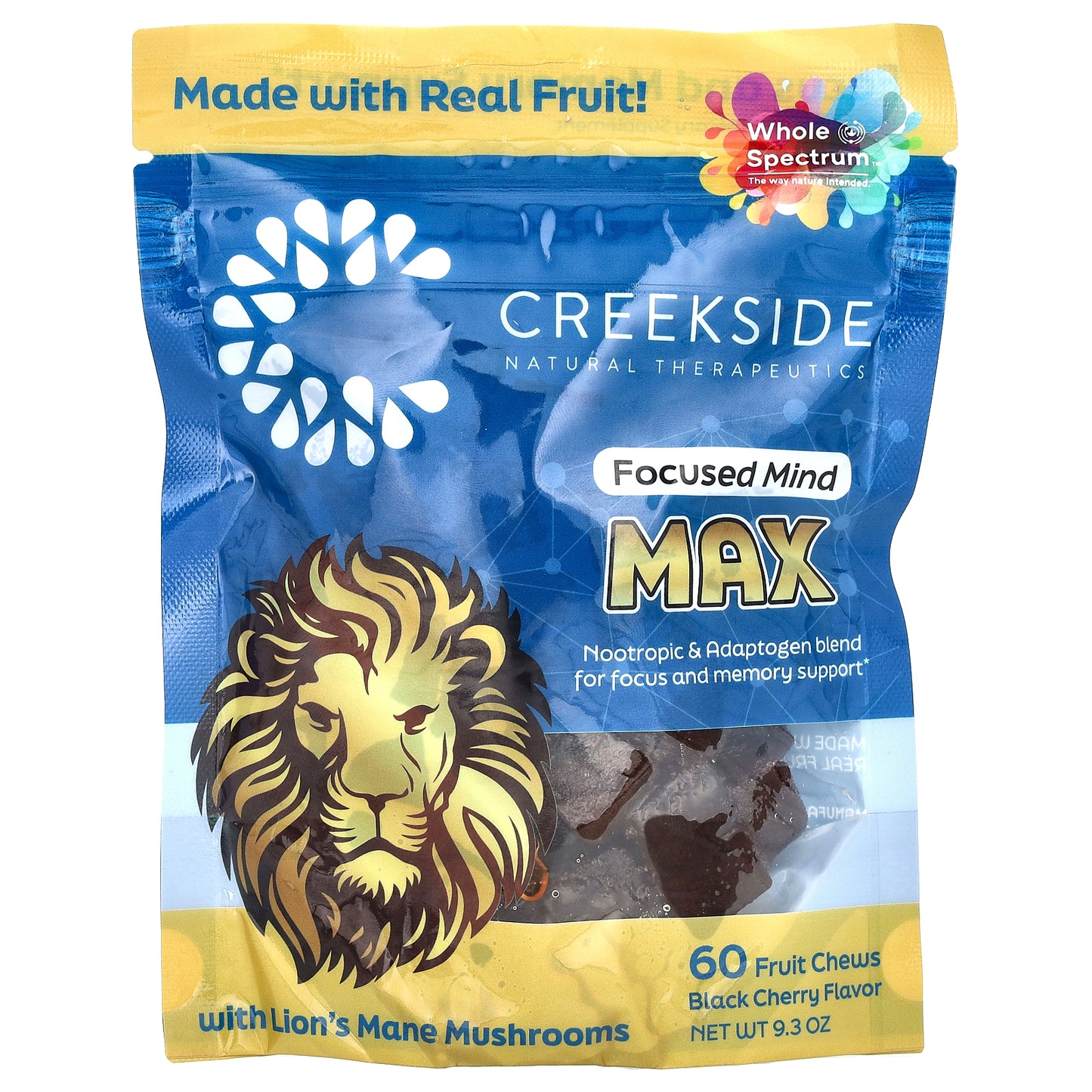 Creekside Natural Therapeutics, Focused Mind, Max, Black Cherry, 60 Fruit Chews