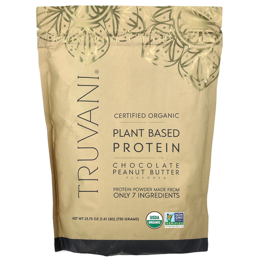 Truvani, Plant Based Protein Powder, Chocolate Peanut Butter, 1.61 lbs (730 g)