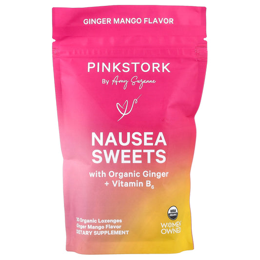 Pink Stork, Nausea Sweets, Ginger Mango, 30 Organic Lozenges