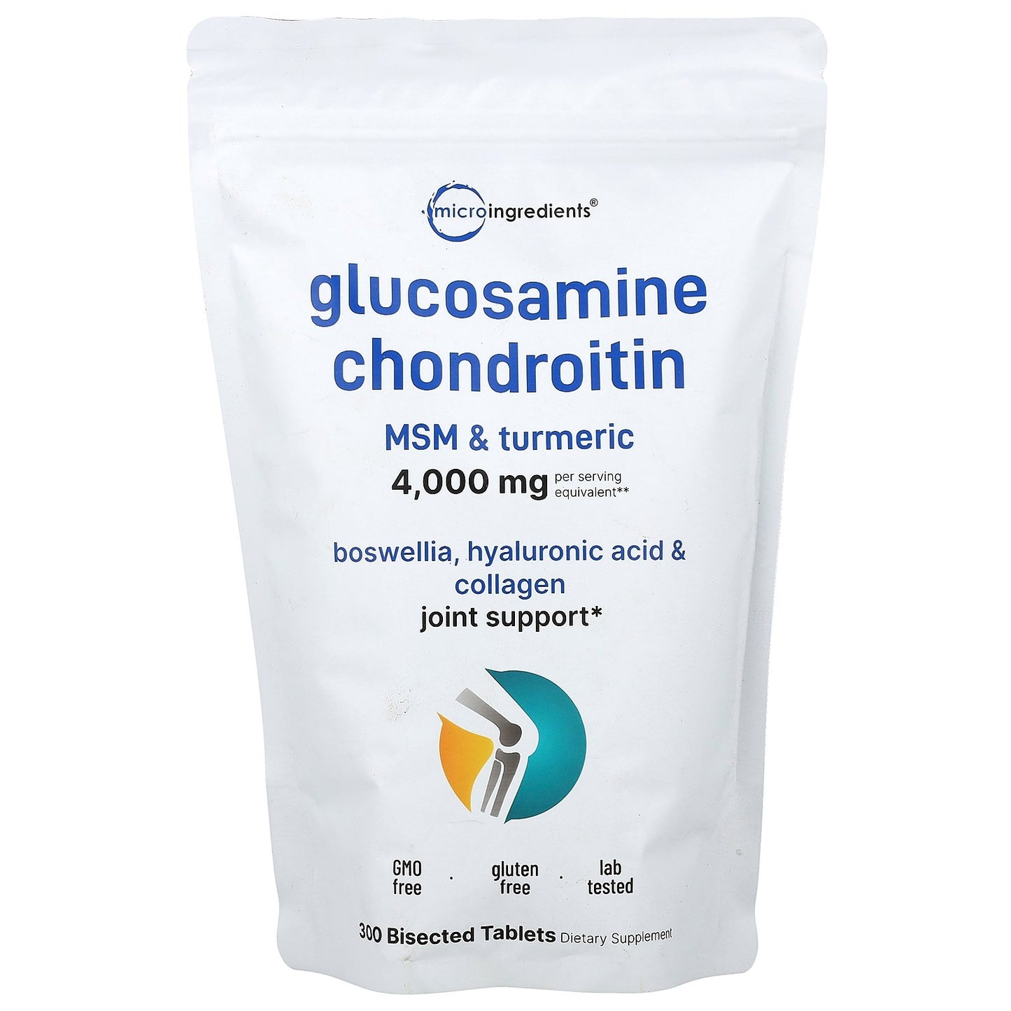 Micro Ingredients, Glucosamine Chondroitin, MSM & Turmeric, 300 Bisected Tablets