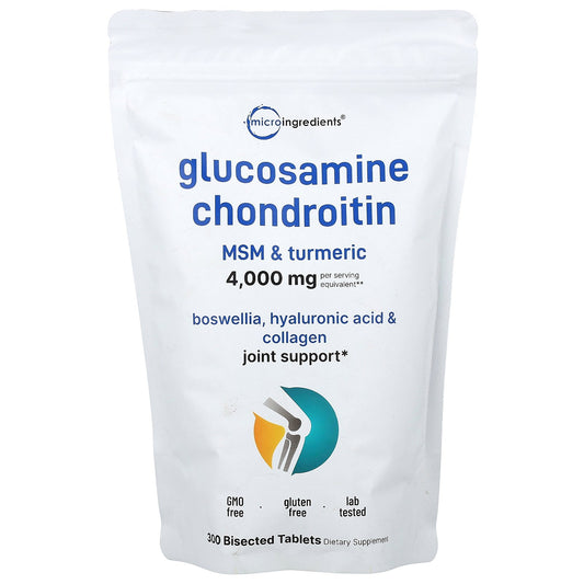 Micro Ingredients, Glucosamine Chondroitin, MSM & Turmeric, 300 Bisected Tablets
