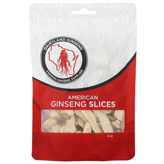 Dairyland Ginseng, American Ginseng Slices, 4 oz
