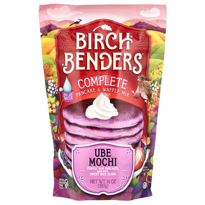 Birch Benders, Complete Pancake & Waffle Mix, Ube Mochi, 14 oz (397 g)