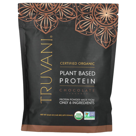 Truvani, Plant Based Protein, Chocolate, 1.48 lbs (670 g)