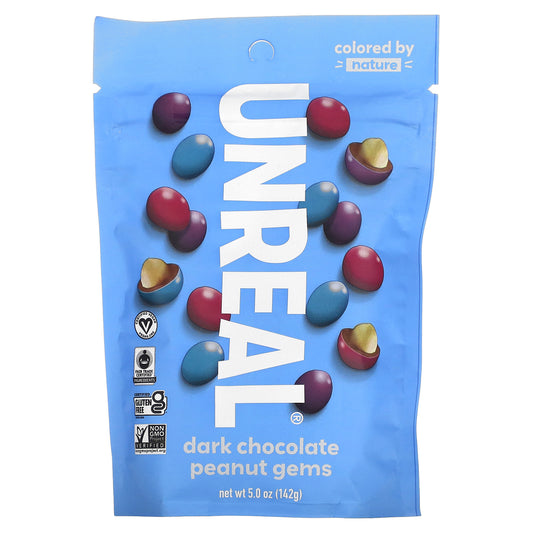 Unreal, Dark Chocolate Peanut Gems, 5 oz (142 g)