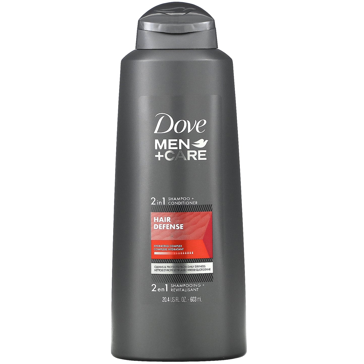 Dove, Men+Care, 2 In 1 Shampoo + Conditioner, Hair Defense, 20.4 fl oz (603 ml)