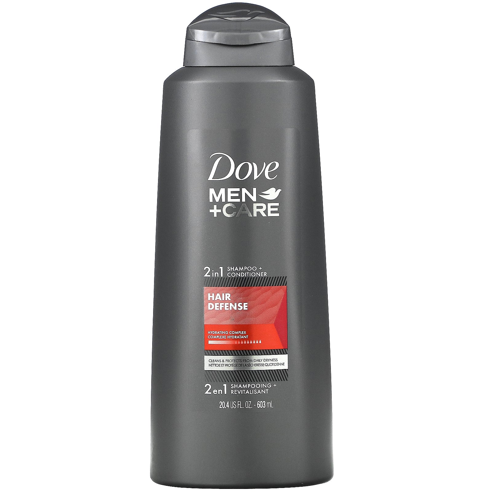 Dove, Men+Care, 2 In 1 Shampoo + Conditioner, Hair Defense, 20.4 fl oz (603 ml)