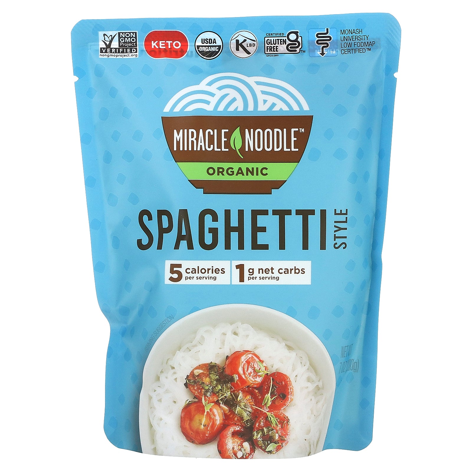 Miracle Noodle, Organic Spaghetti Style, 7 oz (200 g)