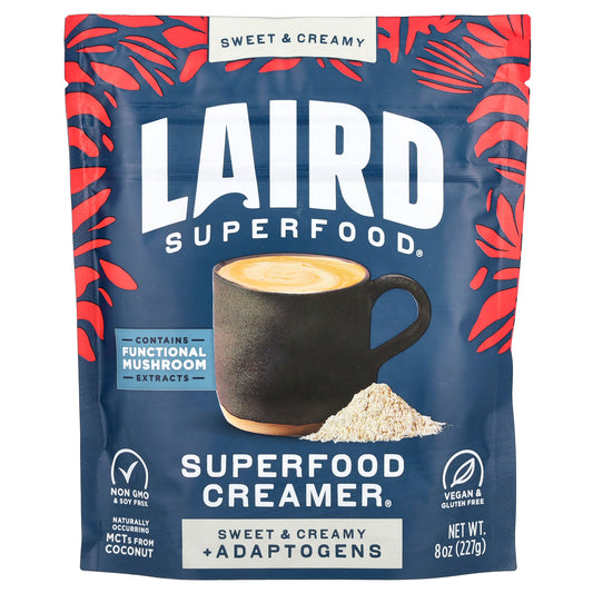 Laird Superfood, Superfood Creamer® + Adaptogens, Sweet & Creamy, 8 oz (227 g)