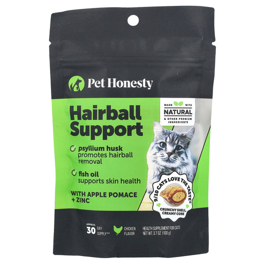 Pet Honesty, Hairball Support, For Cats, Chicken, 3.7 oz (100 g)