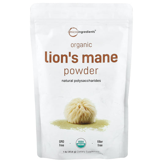 Micro Ingredients, Organic Lion's Mane Powder, 1 lb (454 g)