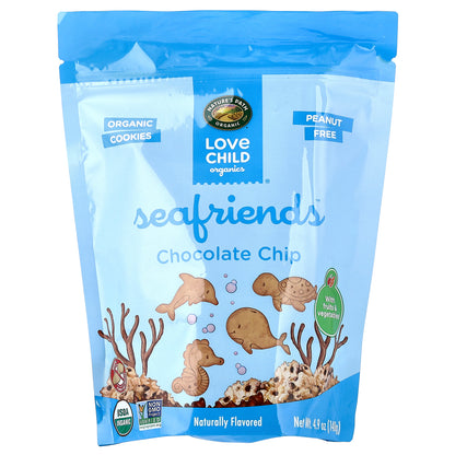 Love Child Organics, Nature's Path, Sea Friends™, Chocolate Chip Cookies, 4.9 oz (140 g)