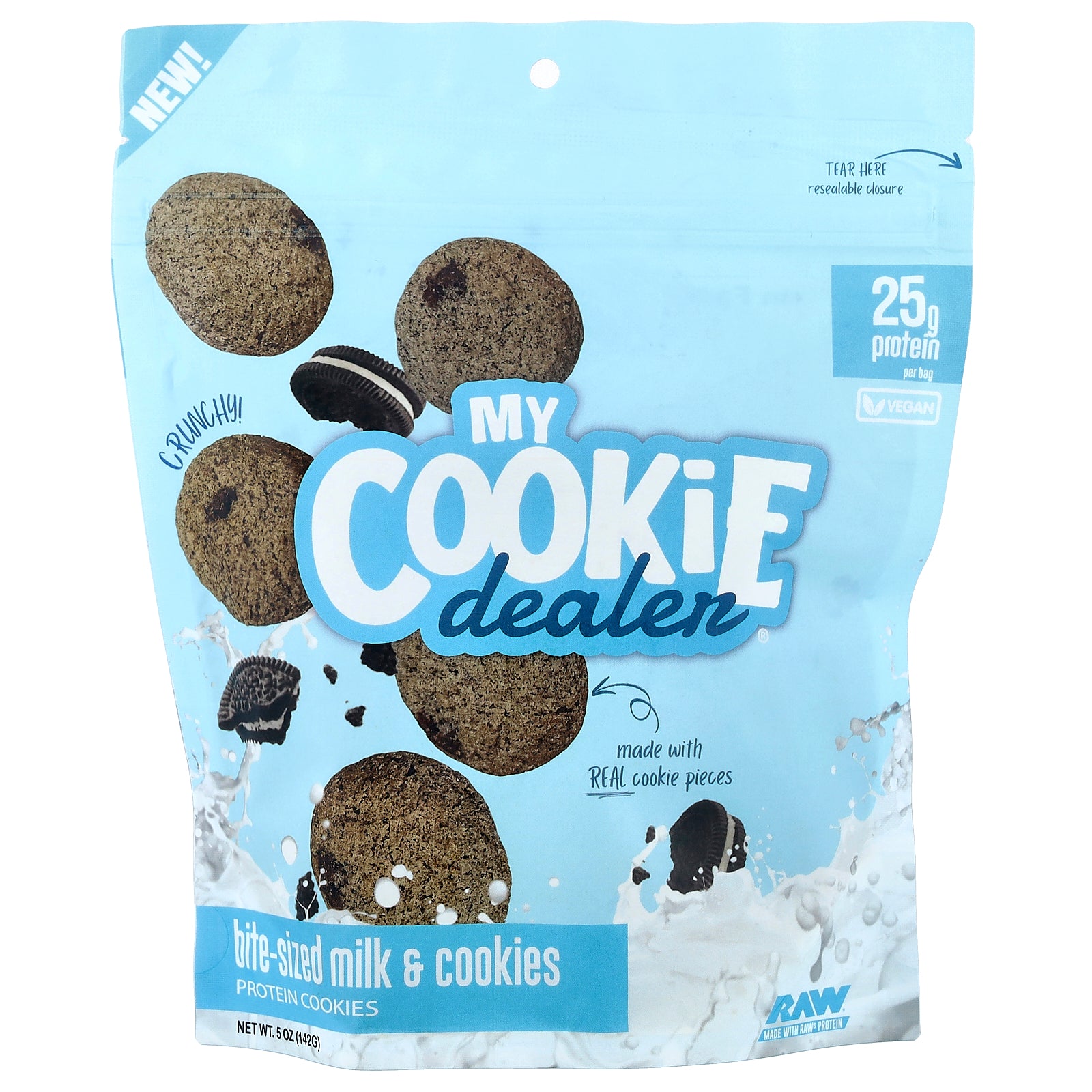My Cookie Dealer Protein, Bite-Sized Protein Cookies, Milk & Cookies, 5 oz (142 g)