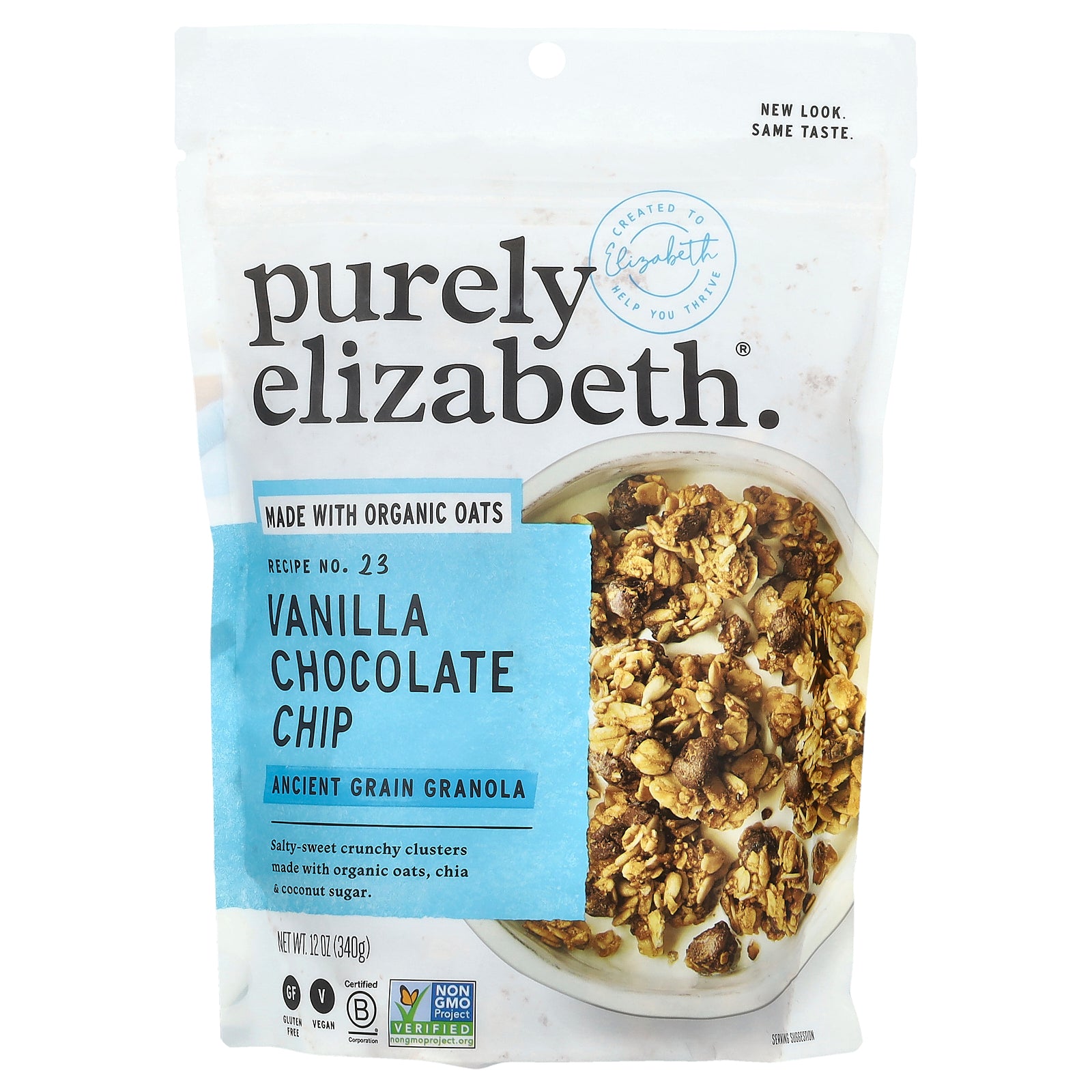 Purely Elizabeth, Ancient Grain Granola, Vanilla Chocolate Chip, 12 oz (340 g)