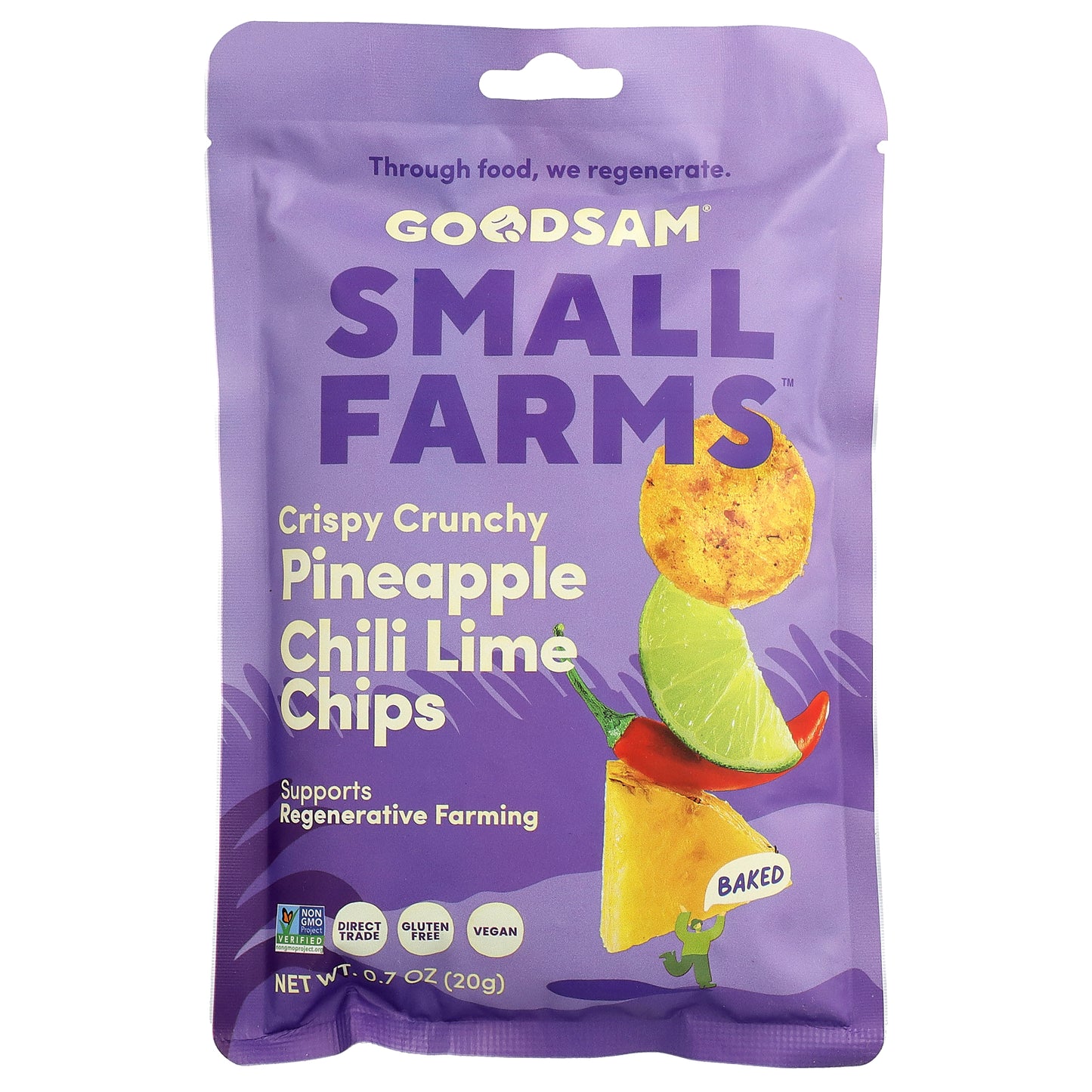GoodSam, Small Farms™, Crispy Crunchy Chips, Pineapple Chili Lime, 0.7 oz (20 g)