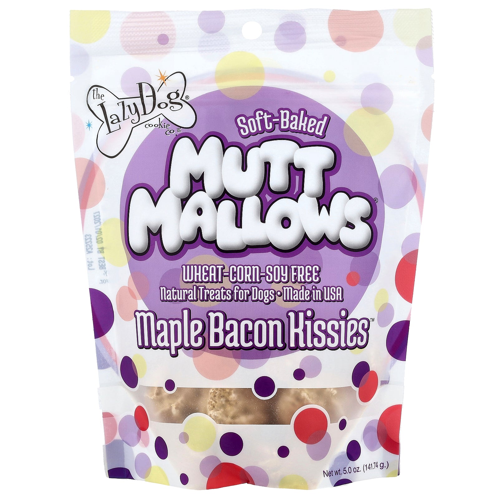 Lazy Dog Cookie,  Mutt Mallows®, Treats For Dogs, Maple Bacon Kissies™, 5 oz (141.74 g)