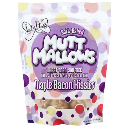 Lazy Dog Cookie,  Mutt Mallows®, Treats For Dogs, Maple Bacon Kissies™, 5 oz (141.74 g)
