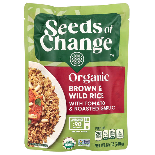 Seeds of Change, Organic Brown & Wild Rice with Tomato & Roasted Garlic, 8.5 oz (240 g)